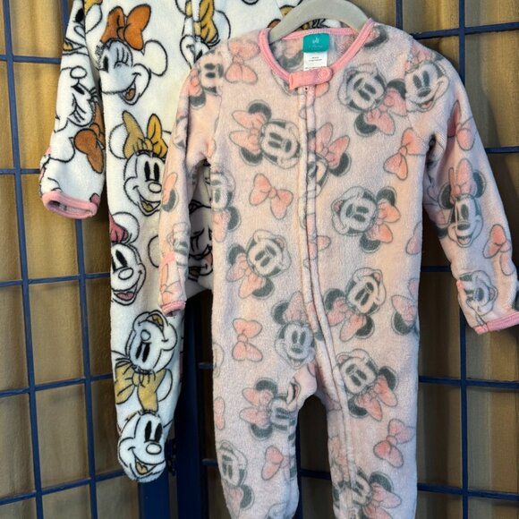 Disney Baby Minnie Mouse Fleece Sleepers – Set of 2 (6–9 Months) - Picture 3 of 8